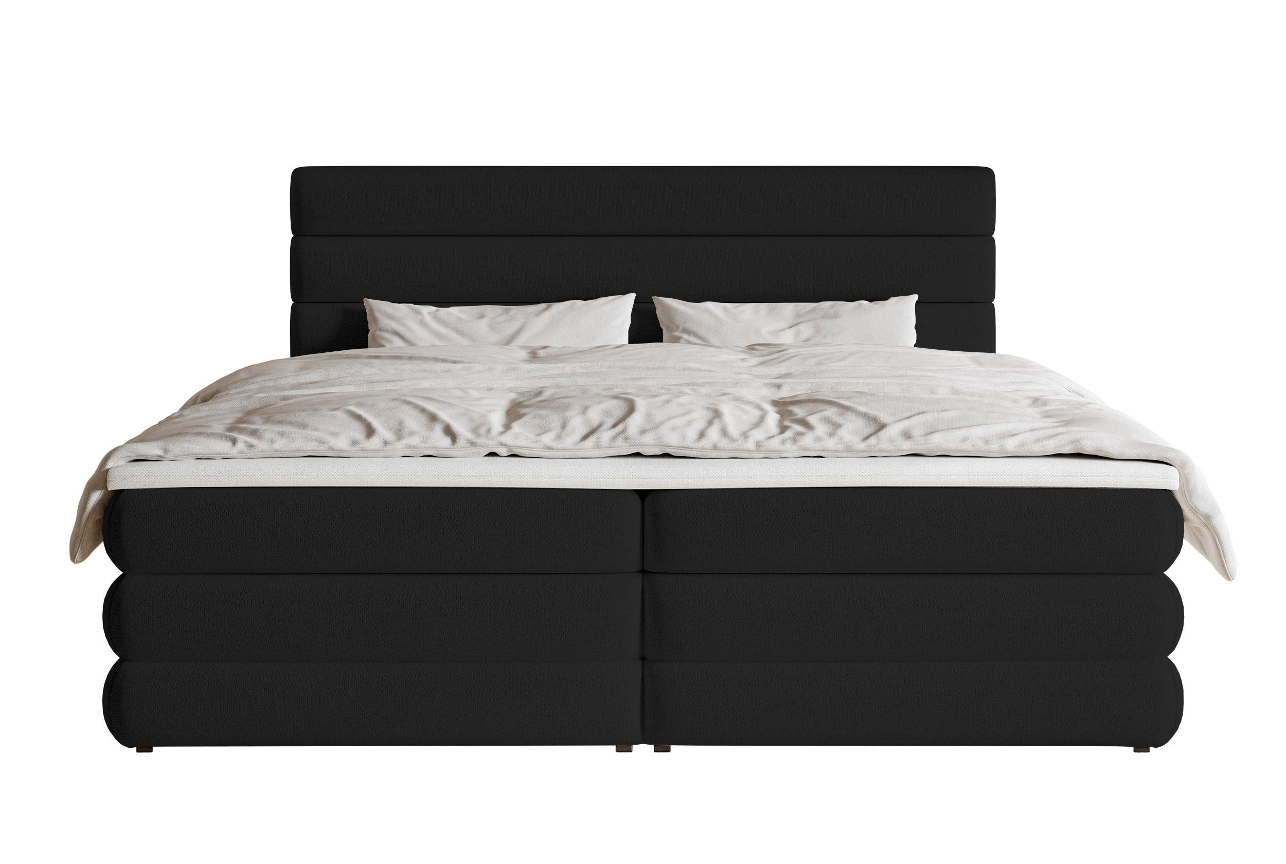 BOXBETT Alegre Schwarz Chenille 180/200 cm - Schwarz, Kunststoff/Textil (180/200cm) - Selsey