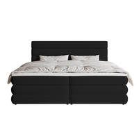 BOXBETT Alegre Schwarz Chenille 180/200 cm - Schwarz, Kunststoff/Textil (180/200cm) - Selsey