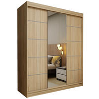 SCHWEBETÜRENSCHRANK MIRELLA 180/216/61 cm 3-türig mit Spiegel Sonoma Eiche - Sonoma Eiche, Holzwerkstoff (180/216/61cm) - MASSENO