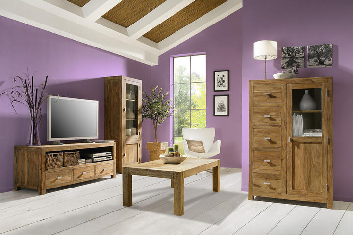 obývacia zostava, drevený dekor, masív