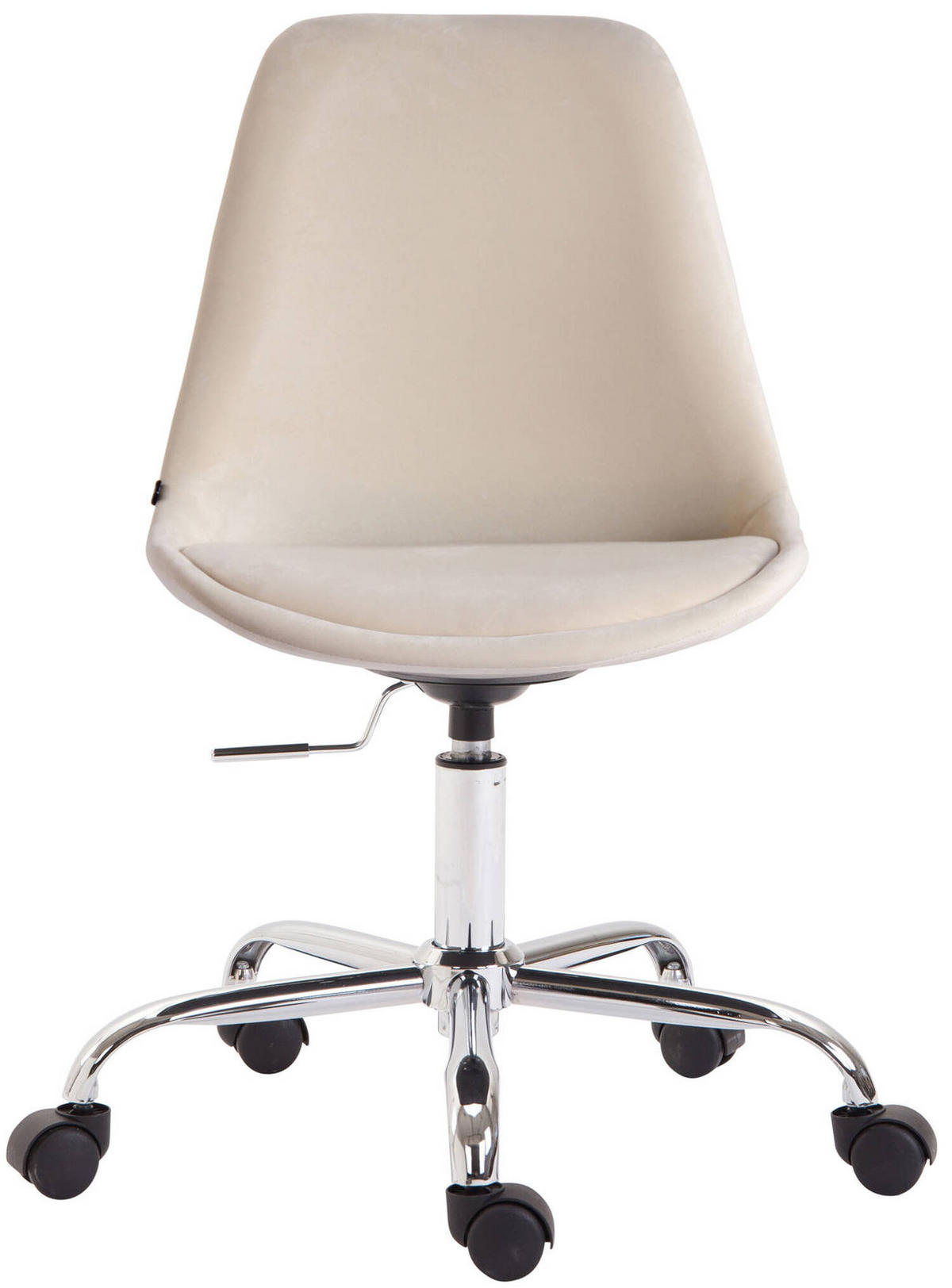 BÜROSTUHL Toulon, Samt Creme - Creme, Textil/Metall (48/52/54cm) - TPFLiving