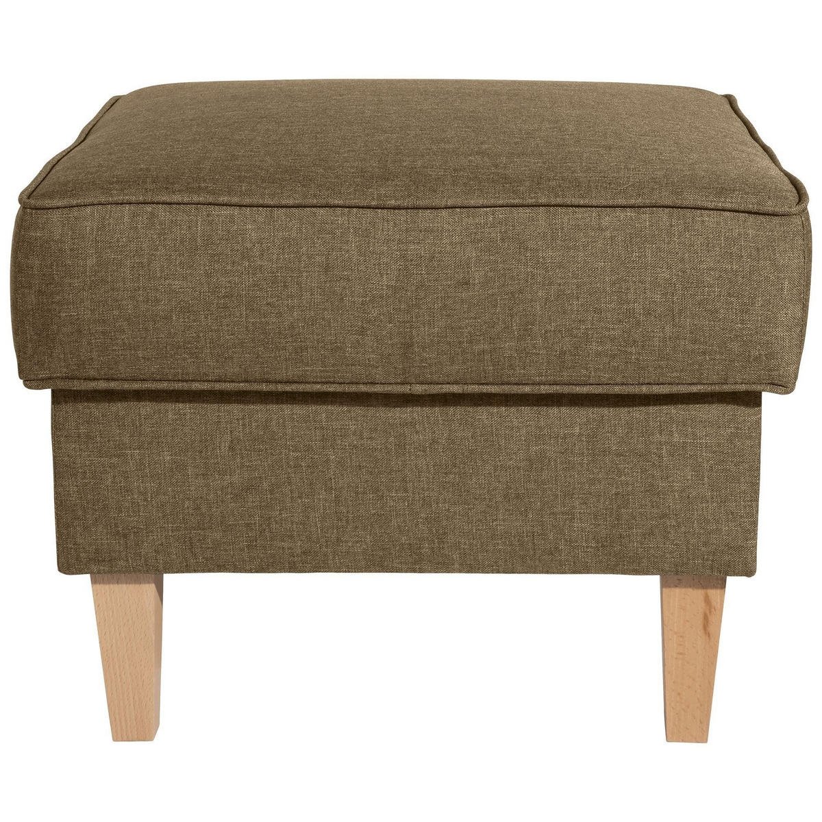 HOCKER Karlen Bezug Flachgewebe Buche natur / sand - Sandfarben/Buchefarben, Kunststoff (53/45/53cm) - 58aufmkessel