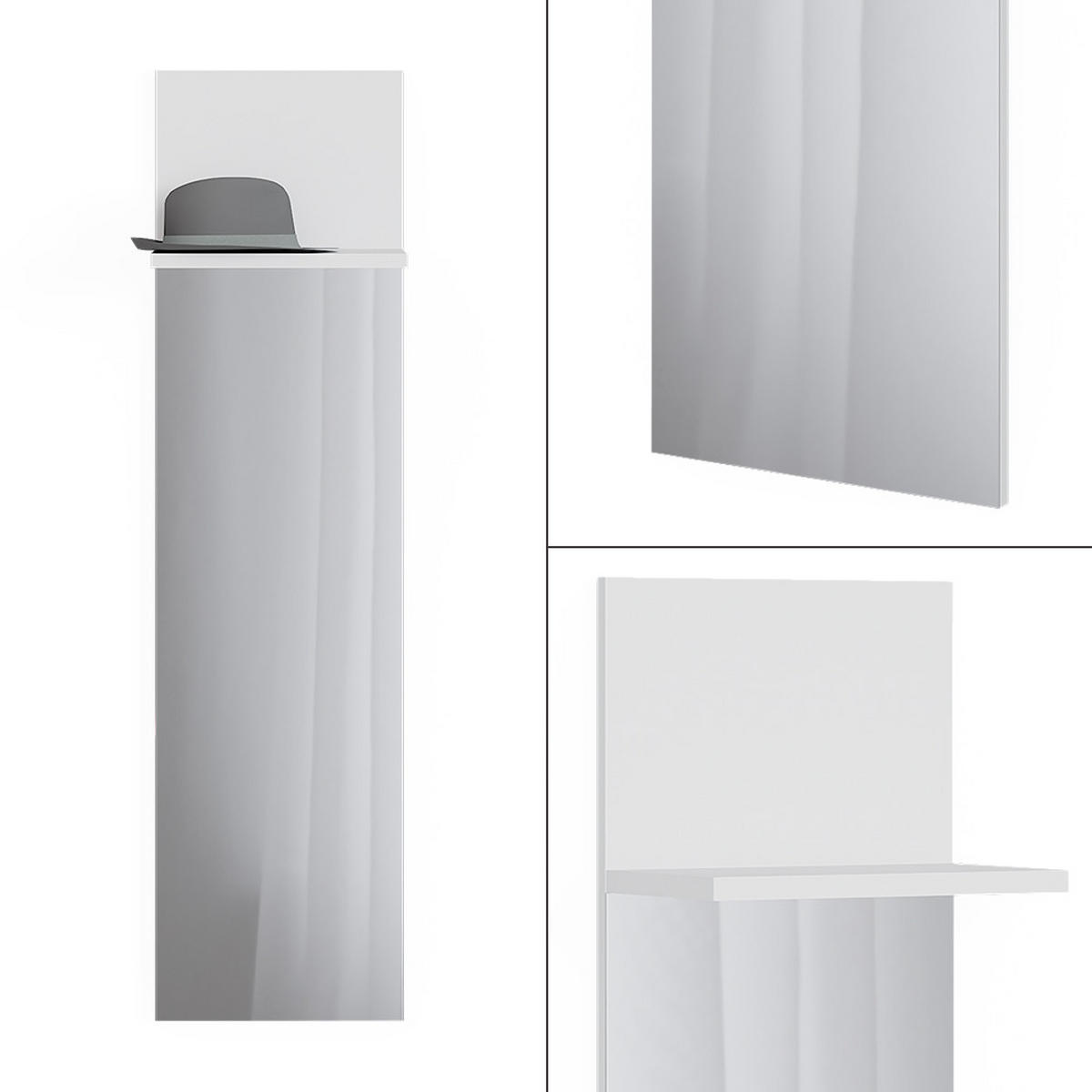 NÁSTĚNNÝ VĚŠÁK Siri Bílá - bílá, kompozitní dřevo (36/135/21.6cm) - Vicco