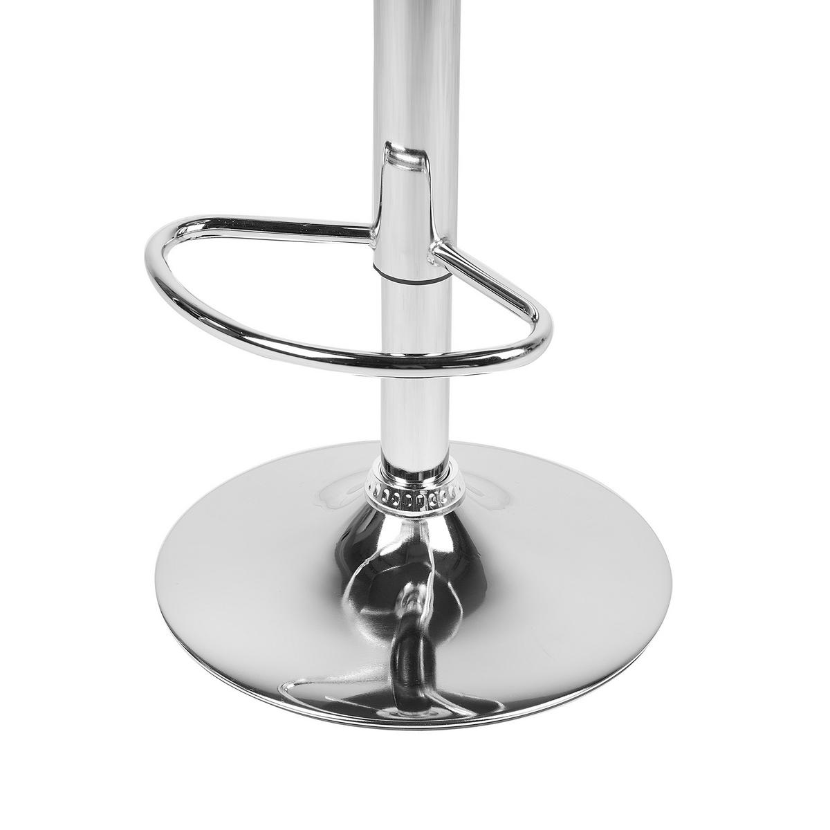 BARHOCKER 2er-Set Kunstleder Weiß Conway - Weiß, Textil/Metall (45/110/35cm) - Beliani