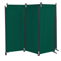 PARAVENT 2 Stück 3-tlg. 170x165 cm Grün - Grün, Metall (170/165cm) - QUICK STAR