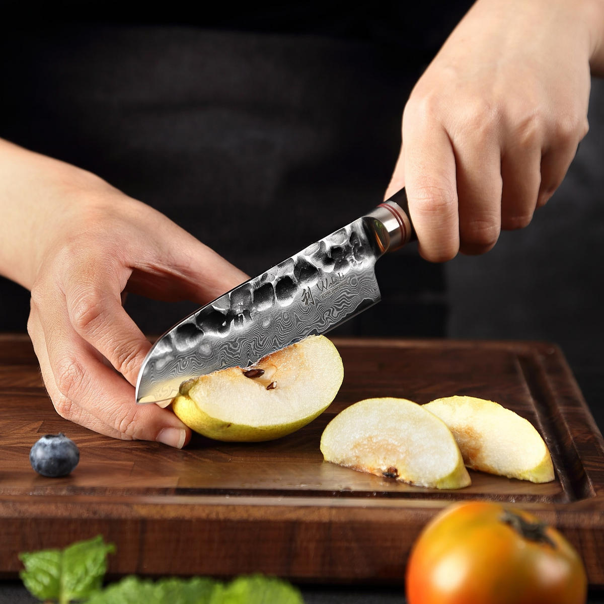 SANTOKUMESSER 12 cm - Schwarz, Holz/Metall (23cm) - Wakoli