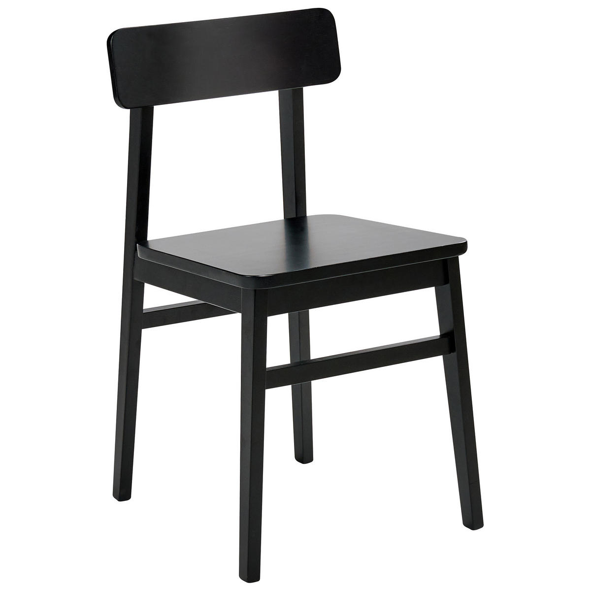ESSZIMMERSTUHL 2er-Set Holz Schwarz Gorre - Schwarz, Holz (42/75/45cm) - Beliani