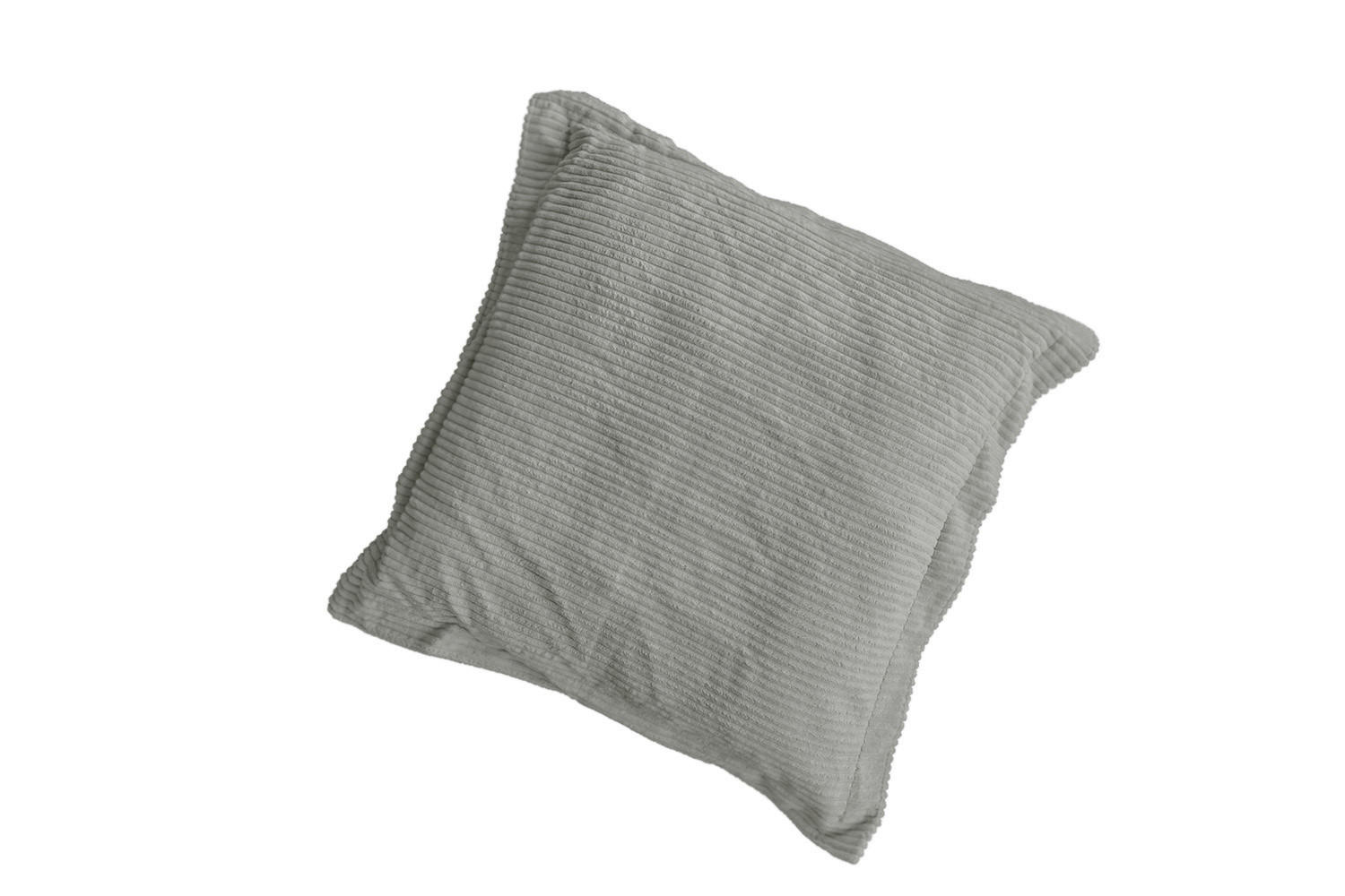 FLATTERKISSEN MADELINE Hellgrau Cord - Hellgrau, Textil (75/12cm) - KAWOLA