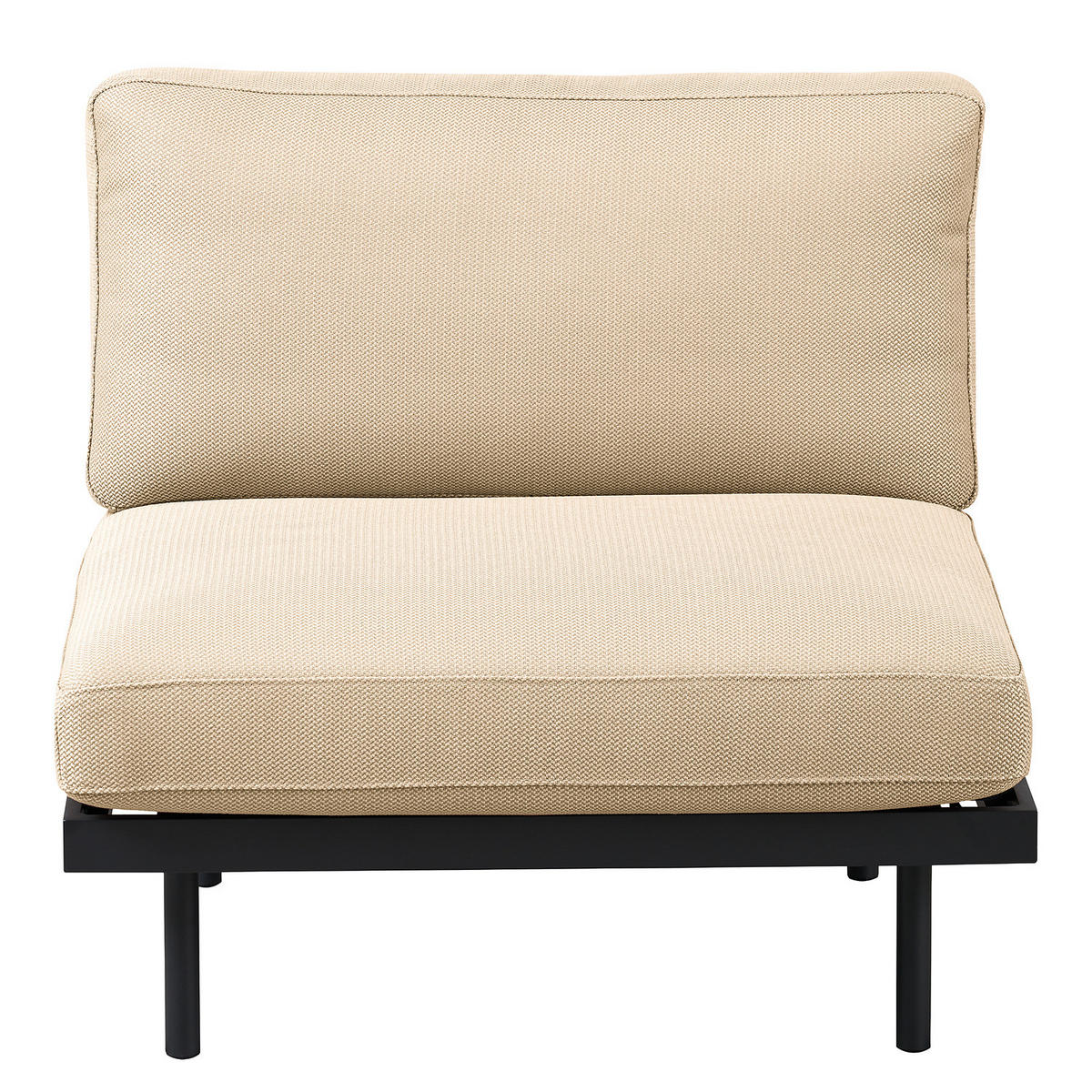 OUTDOOR-SESSEL - Beige, Textil/Metall (87/83/84cm) - home24