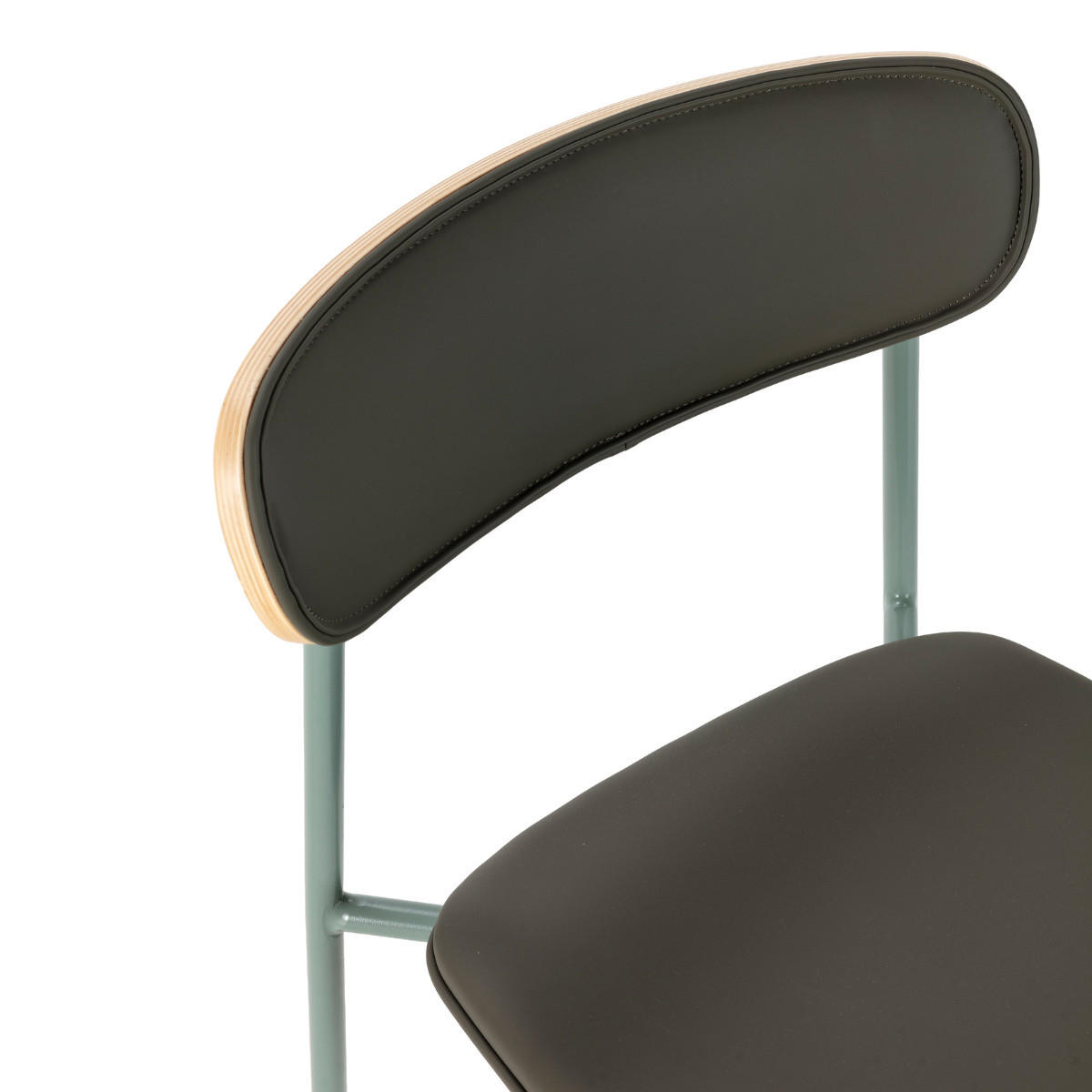 HOCKER 2er-Set aus Kunstleder mit Metallfüßen 41/95/50 cm - Grün, Metall (41/95/14cm) - Calicosy