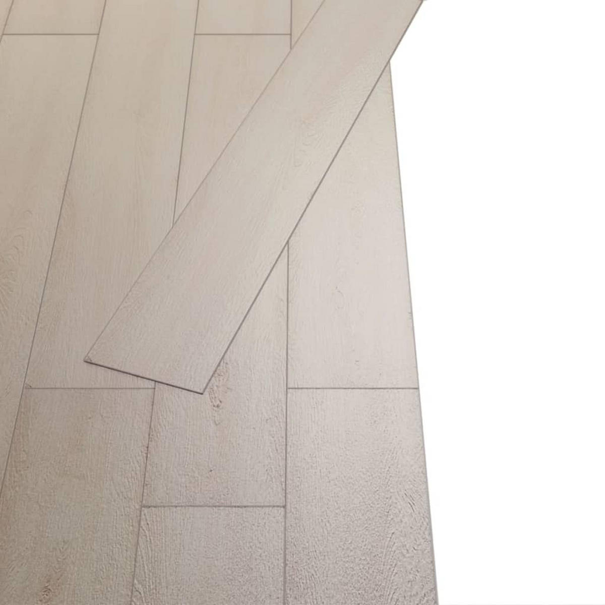 VINYLBODEN PVC-Dielen selbstklebend Hellbraun 5,02m² - Hellbraun, Kunststoff (91.5/15.2/1.3cm) - DELUKE