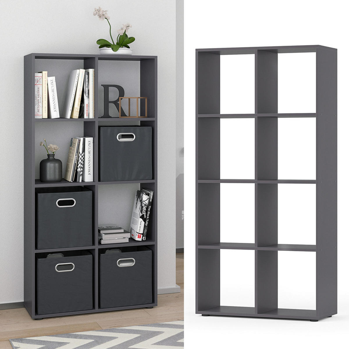 RAUMTEILER Scutum Grau 143 x 72 cm - Grau, Holzwerkstoff (143/72/29cm) - Vicco