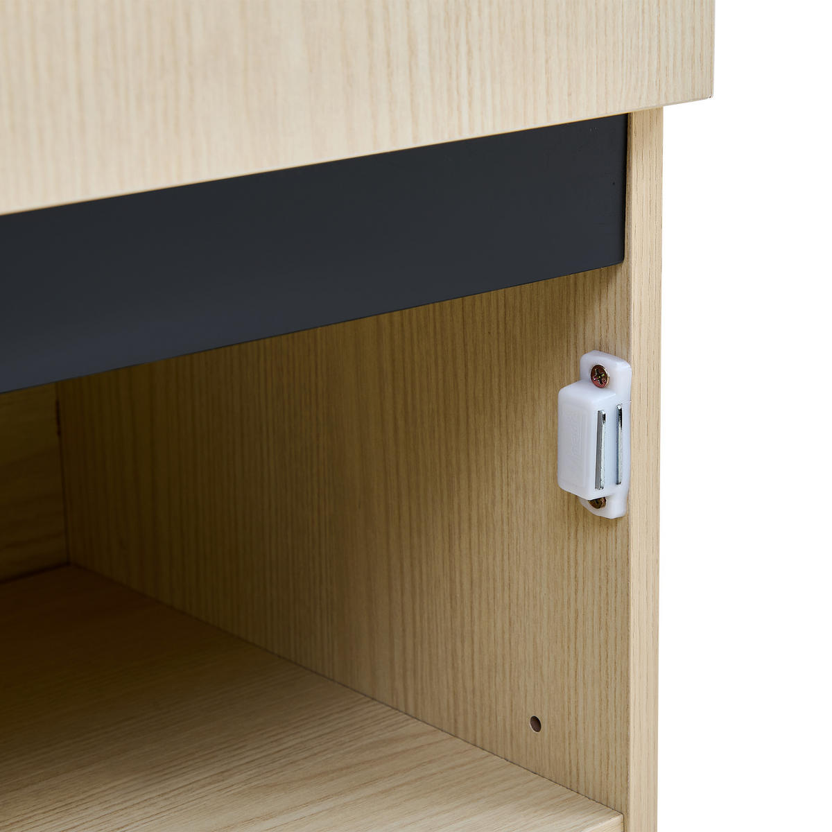 GARDEROBE Schmal mit Spiegel und ausziehbarer Kleiderstange - Ahornfarben, Holzwerkstoff (34.5/179.5/54cm) - Korfee