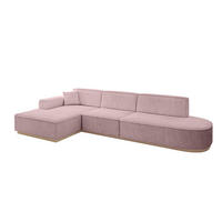 ECKSOFA Ottomane Links IREA-L2 - 327x165x80 cm Rosa - Rosa, Holzwerkstoff/Textil (327/165cm) - ALTDECOR