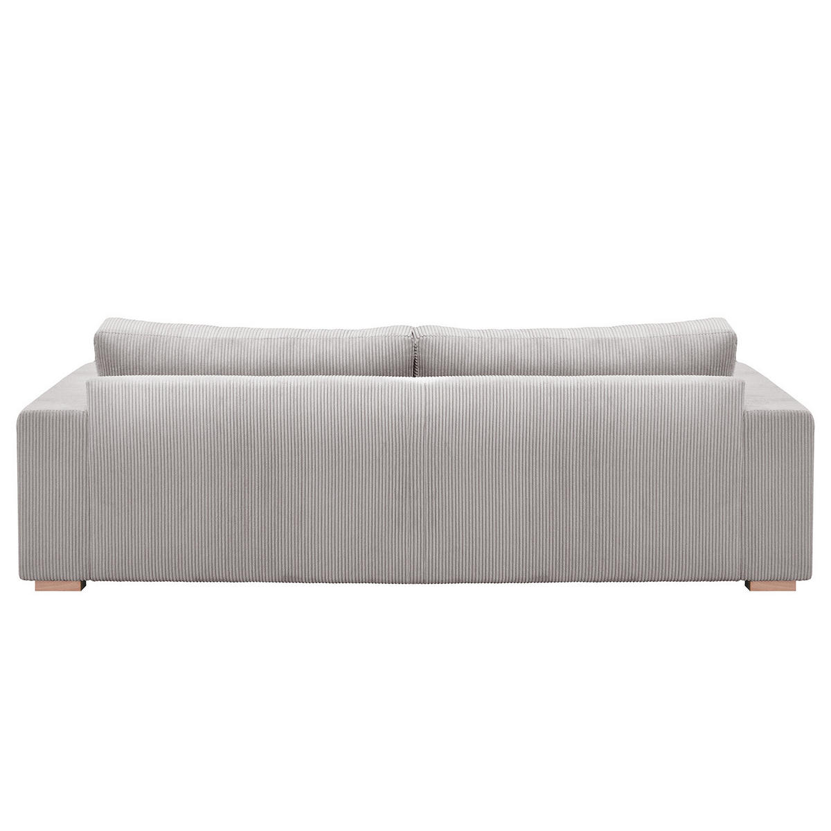 BIG-SOFA - Buchefarben/Hellgrau, Holz/Buchenholz (254/85/104cm) - home24