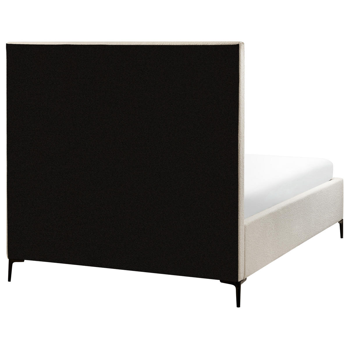 POLSTERBETT 140x200 cm Weiß Sezanne - Creme, Textil (140/200cm) - Beliani