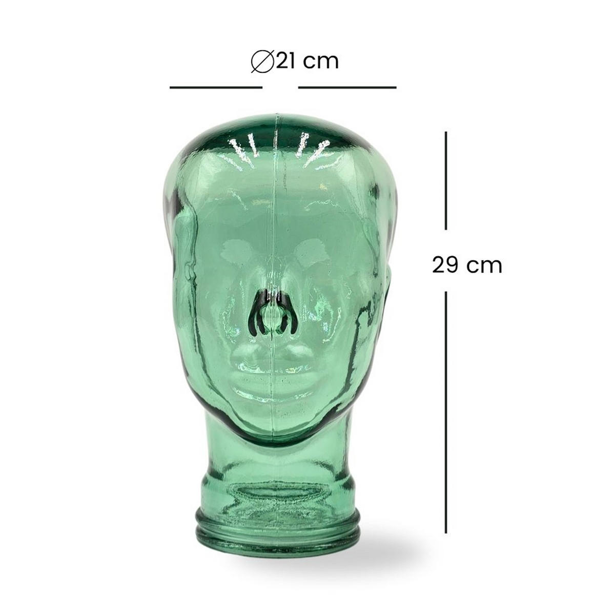 KOPFHÖRERSTÄNDER MICK Glas T03 grün - Grün, Glas (21/29/21cm) - DESIGN DELIGHTS