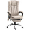 BÜROSTUHL mit Vibrationsmassage, Ergonomischer Schreibtischstuhl, Liegefunktion - Weiß, Metall (70/120/62cm) - Vinsetto