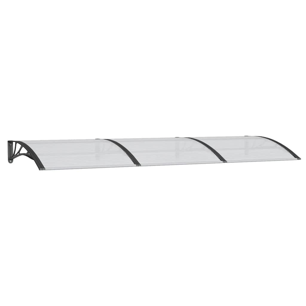 TÜRVORDACH Schwarz 300/100 Cm Polycarbonat - Schwarz, Kunststoff (100/25/300cm) - vidaXL