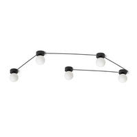 DECKENLEUCHTE VELA V Schwarz Opalglas 30 W - Schwarz, Glas (23.5/9/125cm) - Rendl