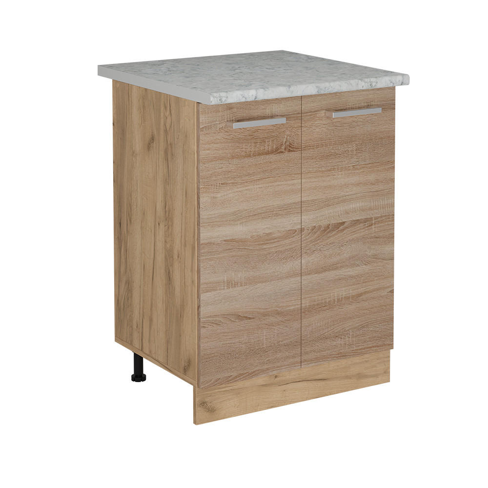 KÖKSUNDERSKÅP R-Line Sonoma 60 cm AP marmor Sonoma ek, Honungsek 81.6/60/60 cm