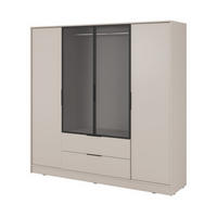 KLEIDERSCHRANK – 206 cm – Kelly – Kaschmir – KS-GEN0287 - Kaschmir, Holzwerkstoff (206/200/51cm) - hi-markt