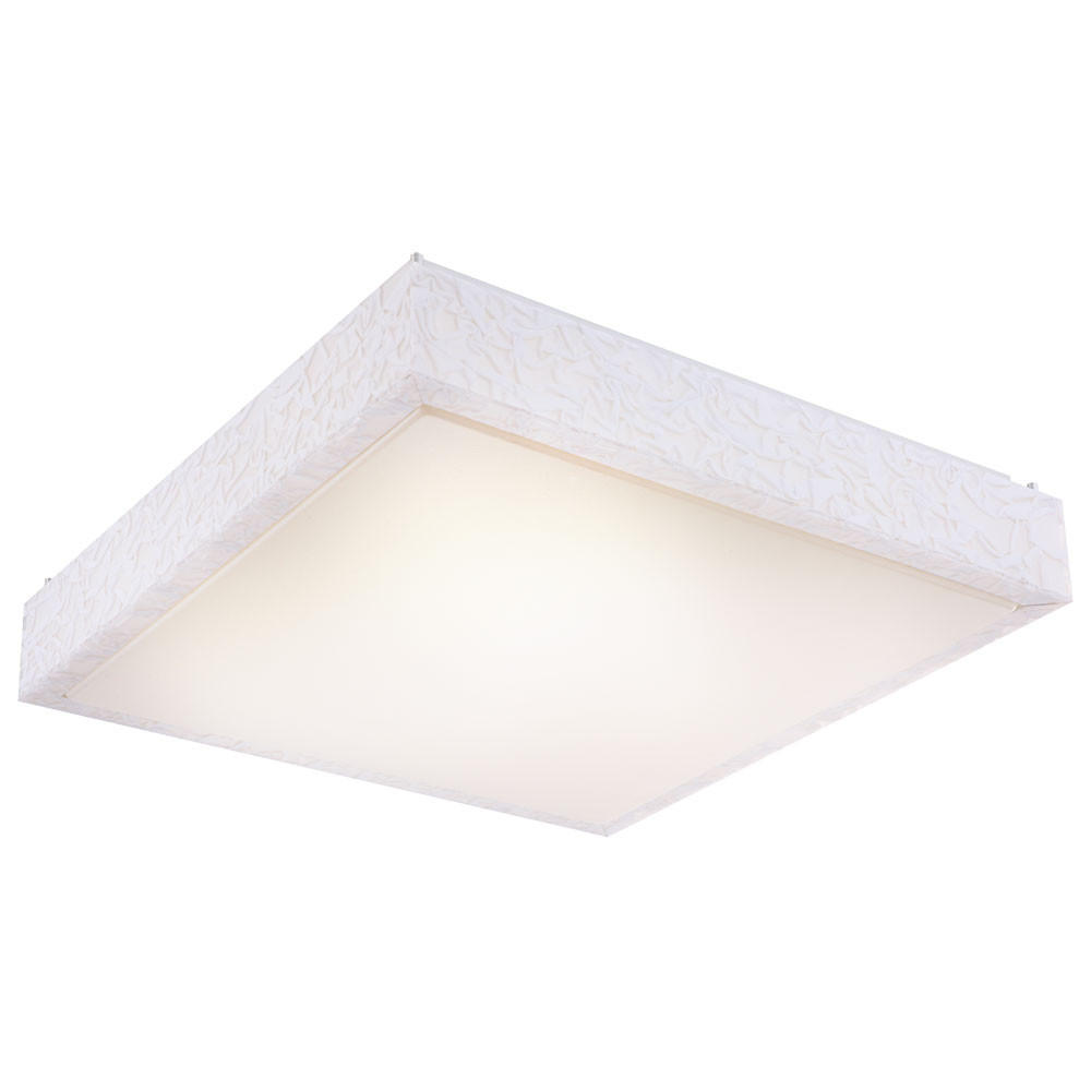 LED DECKENLEUCHTE TICO Weiß Opal - Weiß, Metall (60/60/13cm) - Globo Lighting