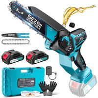 AKKU Kettensäge 6″ & 8″ – Bürstenlos, 1000 W, Holz & Garten, Makita 18 V kompatibel - Blau, Metall (15.5/5/5cm) - Coonoor