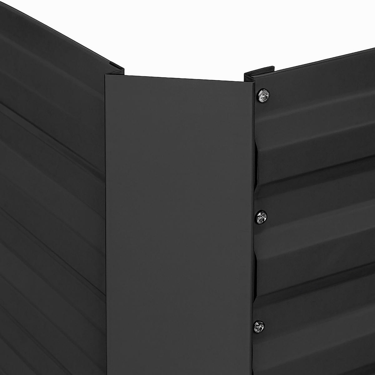 HOCHBEET - Anthrazit, Metall (90/30/90cm) - Relaxdays