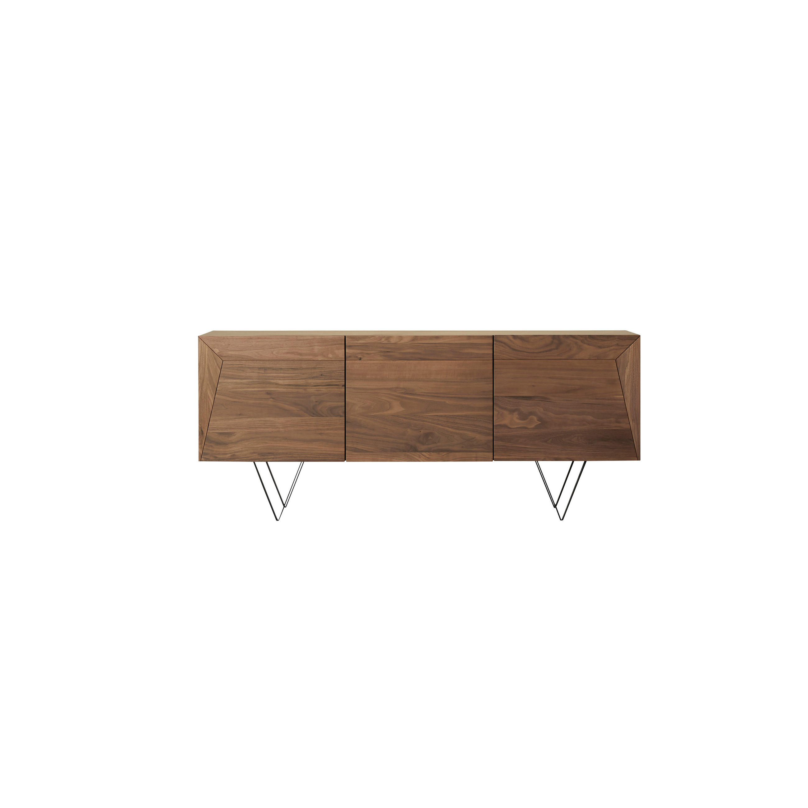 SIDEBOARD Metric Braun aus Walnuss - Braun, Holz (175/75/46cm) - Tikamoon