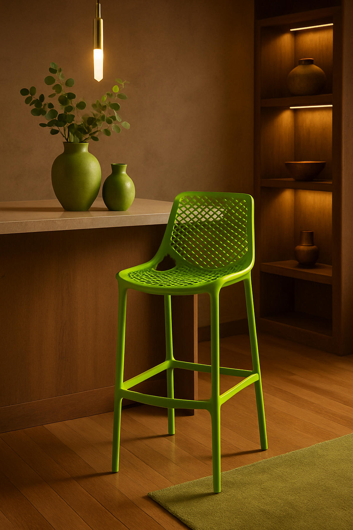 BARHOCKER 2er Set Aero grün - Grün, Kunststoff (45/105/53cm) - TPFLiving