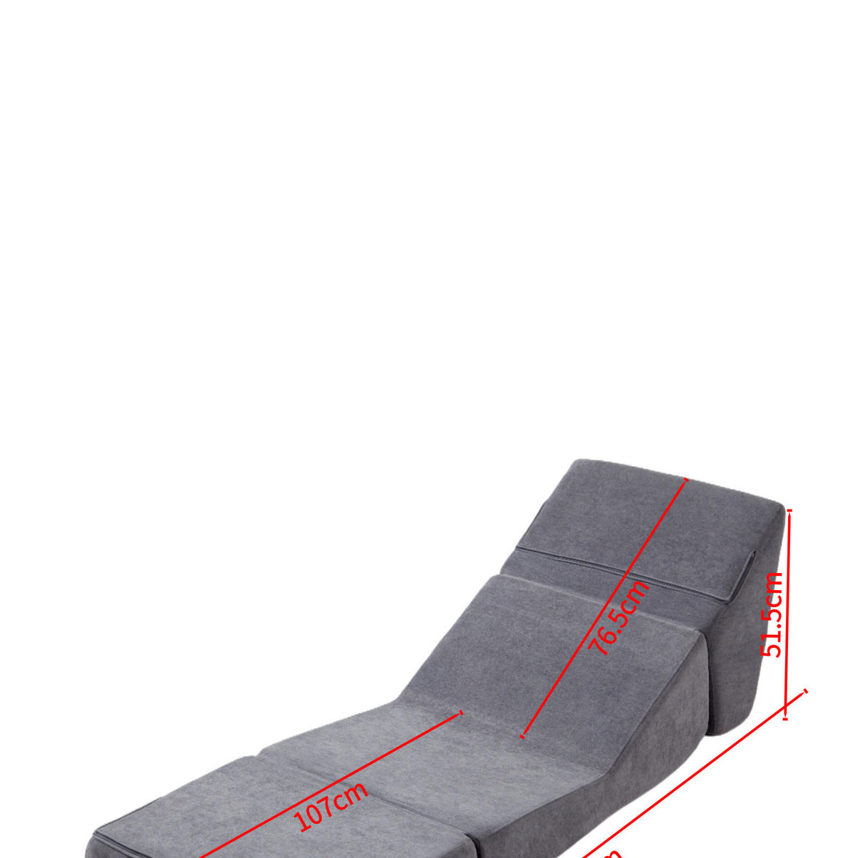 KLAPPBARES Schlafsofa Stoff mit 3-in-1-Funktion Grau 81/90,7/71 cm - Grau, Textil (90.7/71/81cm) - Redom