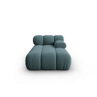CHAISELONGUE rechts Bellis aus Samt petrol - Petrol, Textil (97/62/157cm) - Micadoni