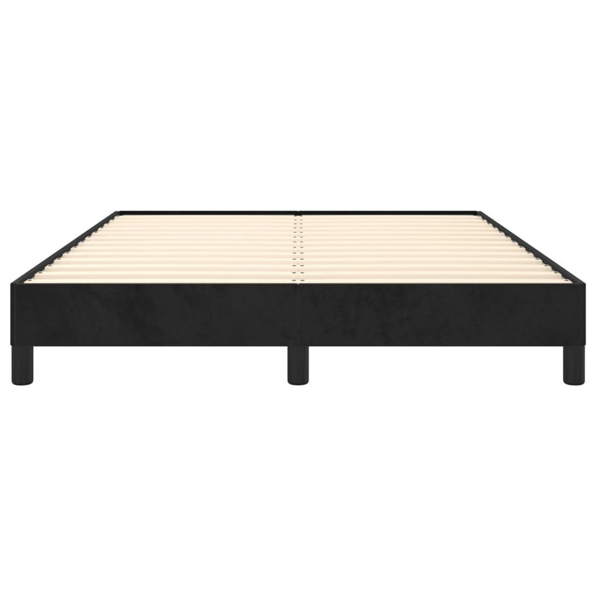 BETTGESTELL Ohne Matratze Schwarz 140/200 Cm Samt - Schwarz, Textil (140/200cm) - vidaXL