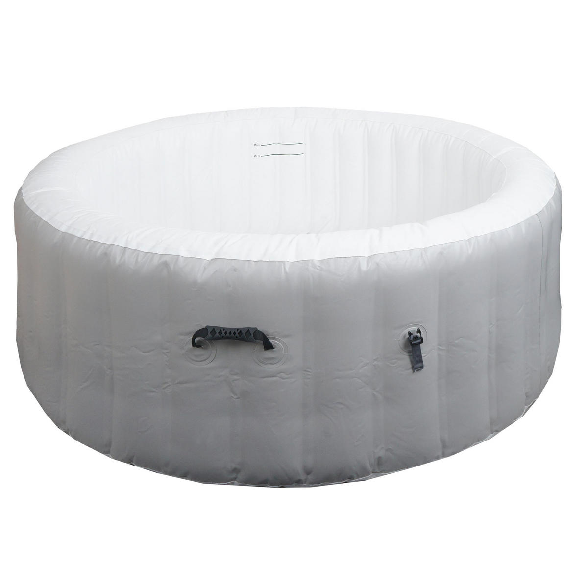 ERSATZ-WHIRLPOOL rund Grau, Weiß - Weiß/Grau, Textil (180/63/180cm) - MCW