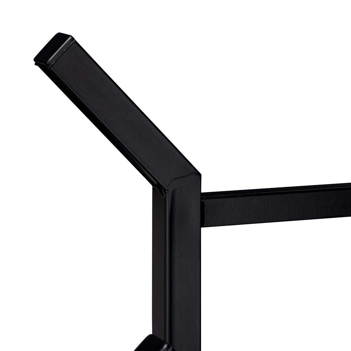 HANDTUCHSTÄNDER Schwarz Holzoptik freistehend 88 cm - Schwarz, Holzwerkstoff/Metall (40/88/20cm) - Relaxdays