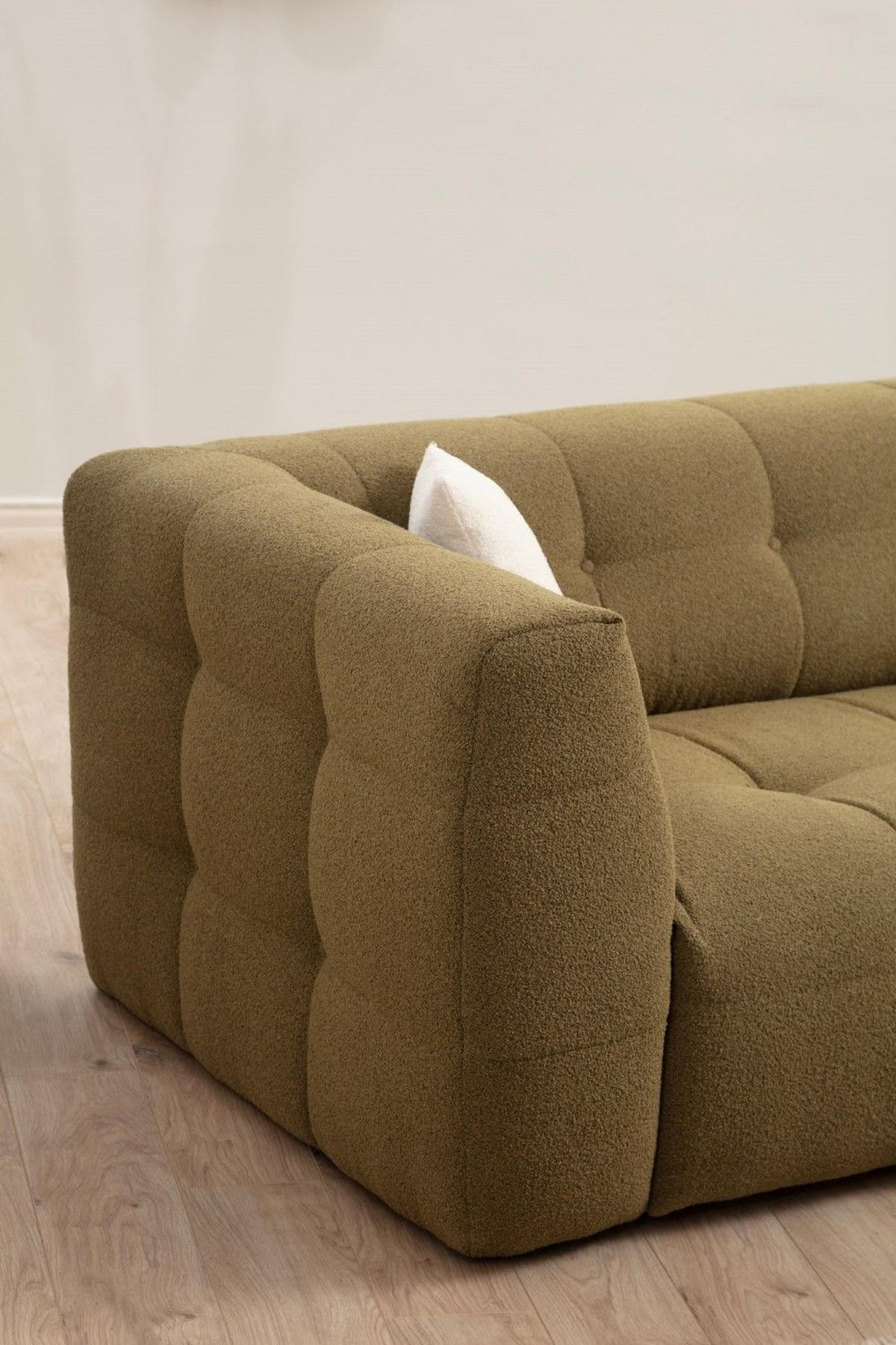 ECKSOFA modernes Design - Schwarz/Grün, Holz/Kunststoff (150/300cm) - myHomelando
