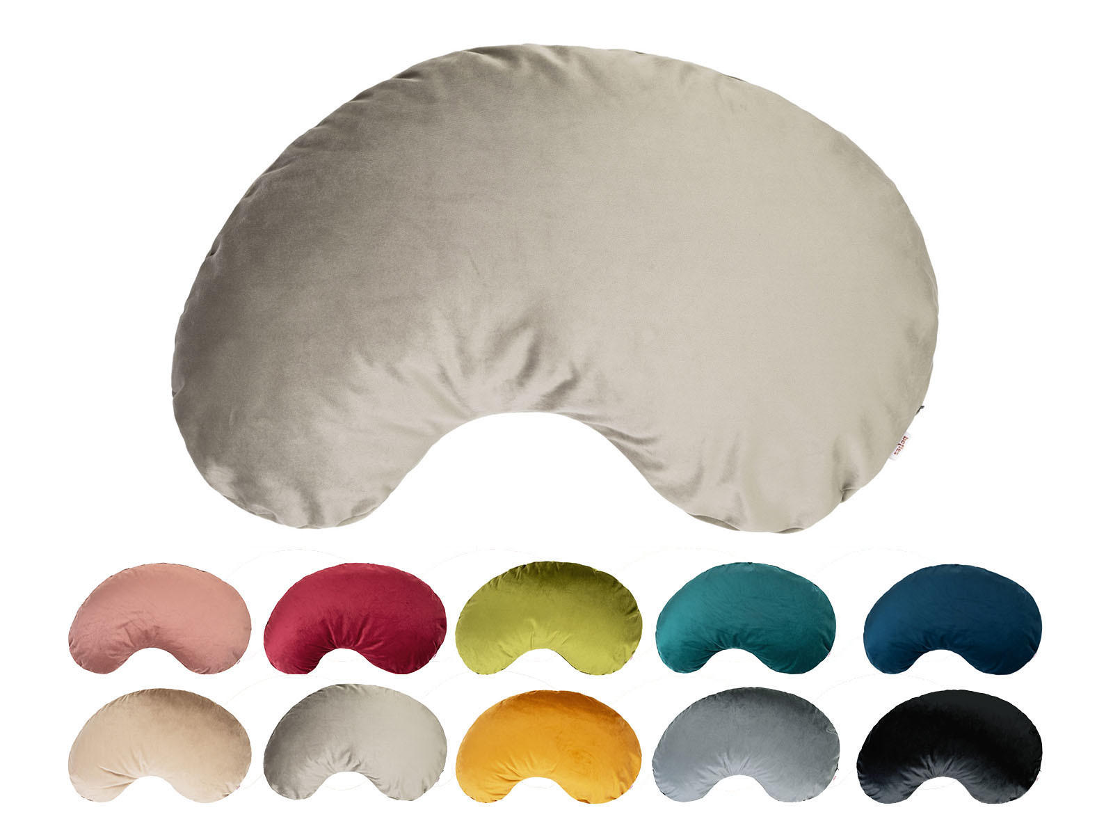 XL-KISSEN-BOHNE Samt&Sonders taupe 70/45 cm - Taupe, Textil (45/70cm) - beties Heimtextil