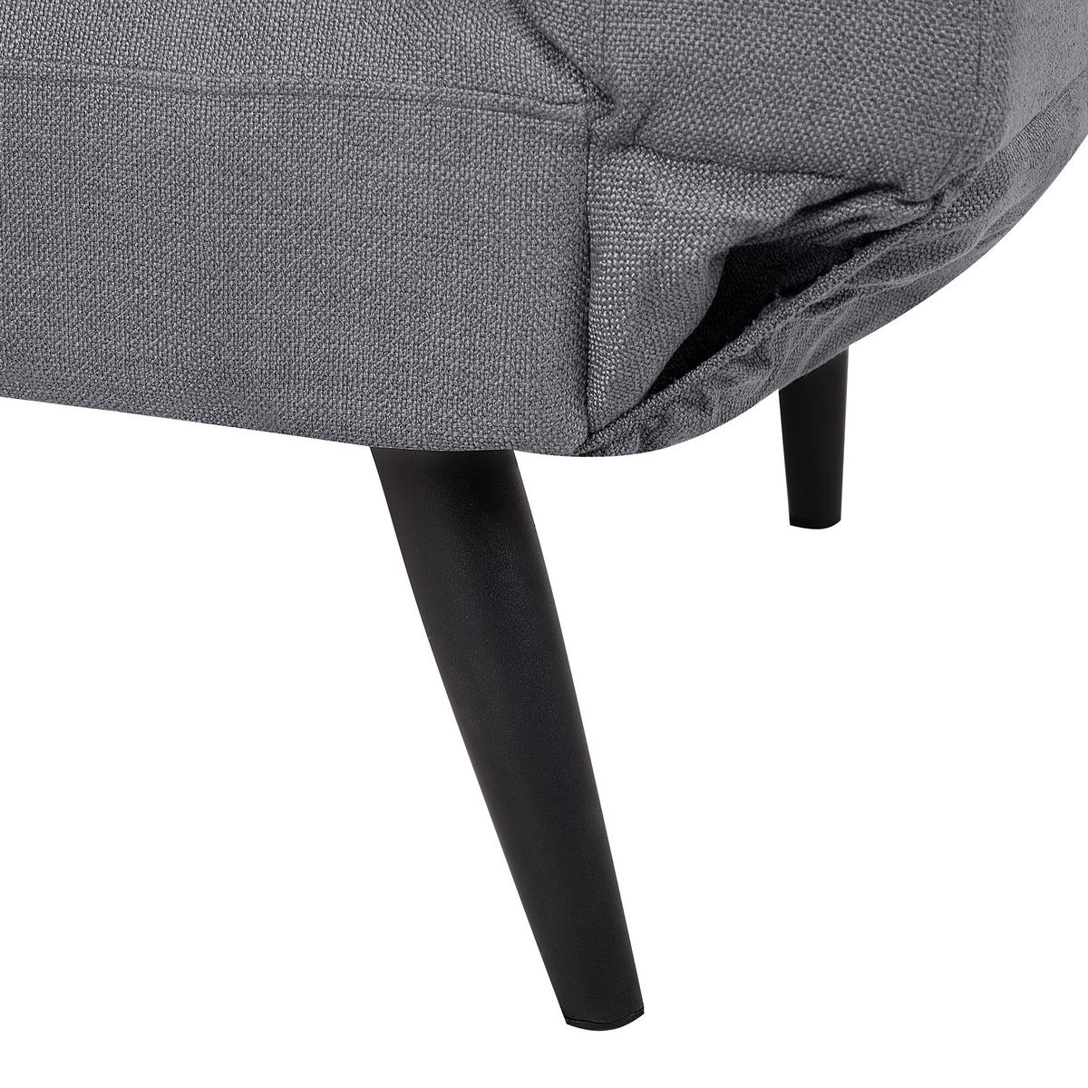 2-SITZER-SCHLAFSOFA Polsterbezug Dunkelgrau Brekke - Dunkelgrau, Textil (183/88/75cm) - Beliani
