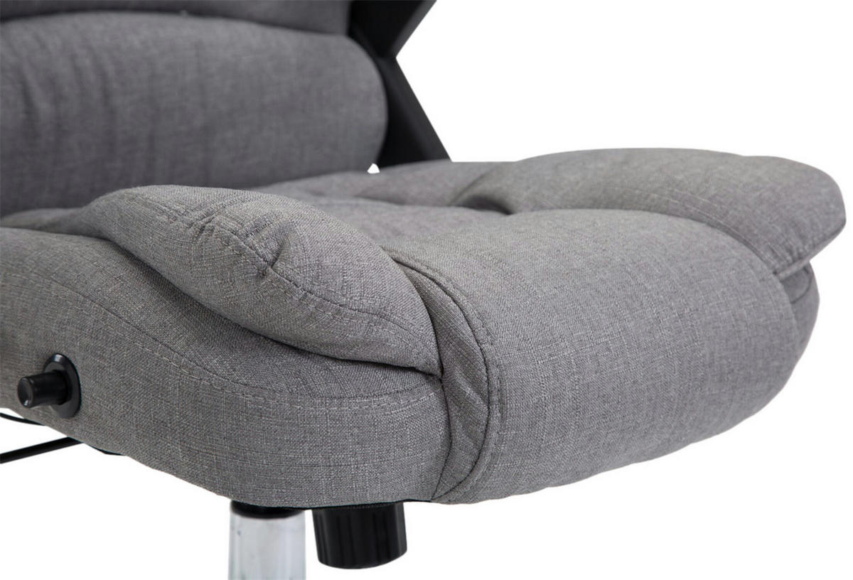BÜROSTUHL Toronto, Stoff Grau - Grau, Textil/Metall (69/123/78cm) - TPFLiving