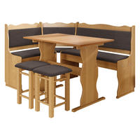 ECKBANKGRUPPE Mini - Dunkelbraun/Erlefarben, Holz (145/87/105cm) - MIRJAN24