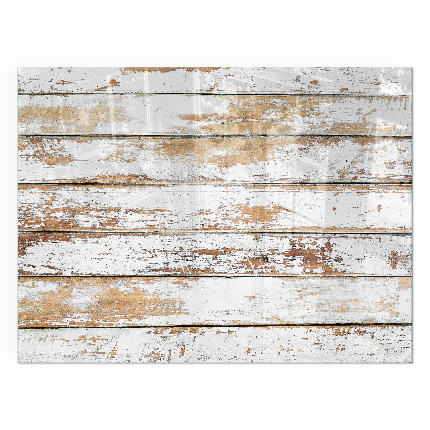 GLASPLATTE für Kamin 80x60 cm - Weiß, Glas (80/60/0.4cm) - TULUP