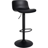 BARHOCKER Almada Kunstleder 75-104x43,5x46 cm schwarz - Schwarz, Leder (43.5/75/46cm) - furnicato