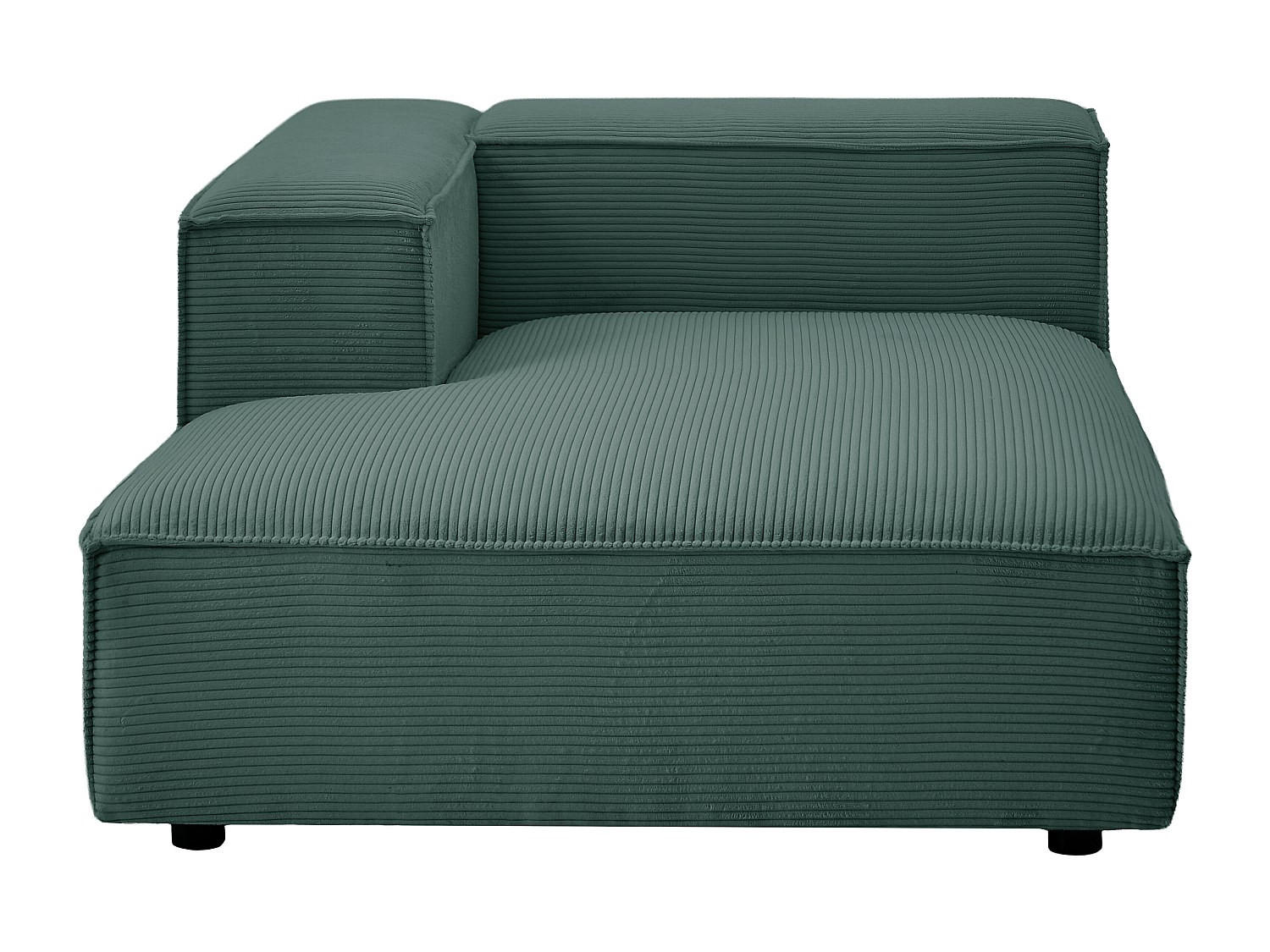 RECAMIERE ohne Schlaffunktion - 1 Person - samt - grün Ruzolo - Grün, Textil (120/67/169cm) - Vente-Unique