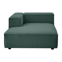 RECAMIERE ohne Schlaffunktion - 1 Person - samt - grün Ruzolo - Grün, Textil (120/67/169cm) - Vente-Unique