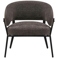 LOUNGESESSEL Symbled Mocca - Schwarz/Braun, Textil/Metall (71.5/80/75.5cm) - Selsey