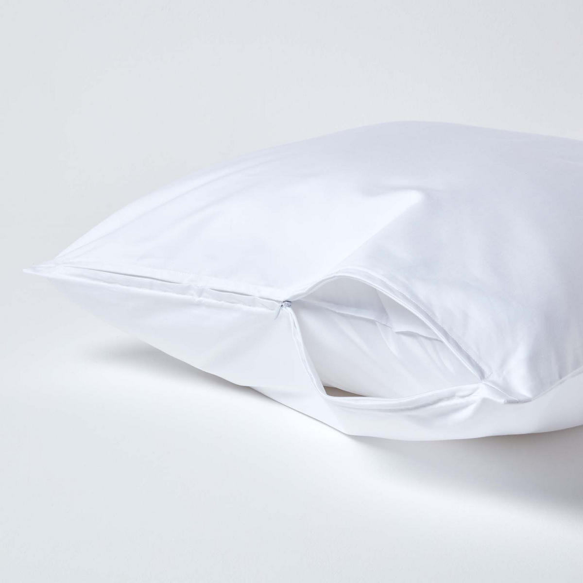 KISSENBEZUG Premium, Ägyptische Baumwolle, Fadendichte 1000 - Weiß, Textil (80/80cm) - Homescapes