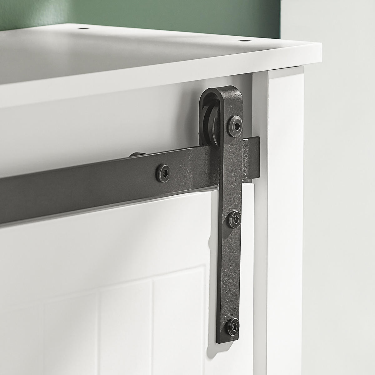 HÄNGESCHRANK Weiß - Weiß, Holzwerkstoff/Metall (68/48/20cm) - SoBuy