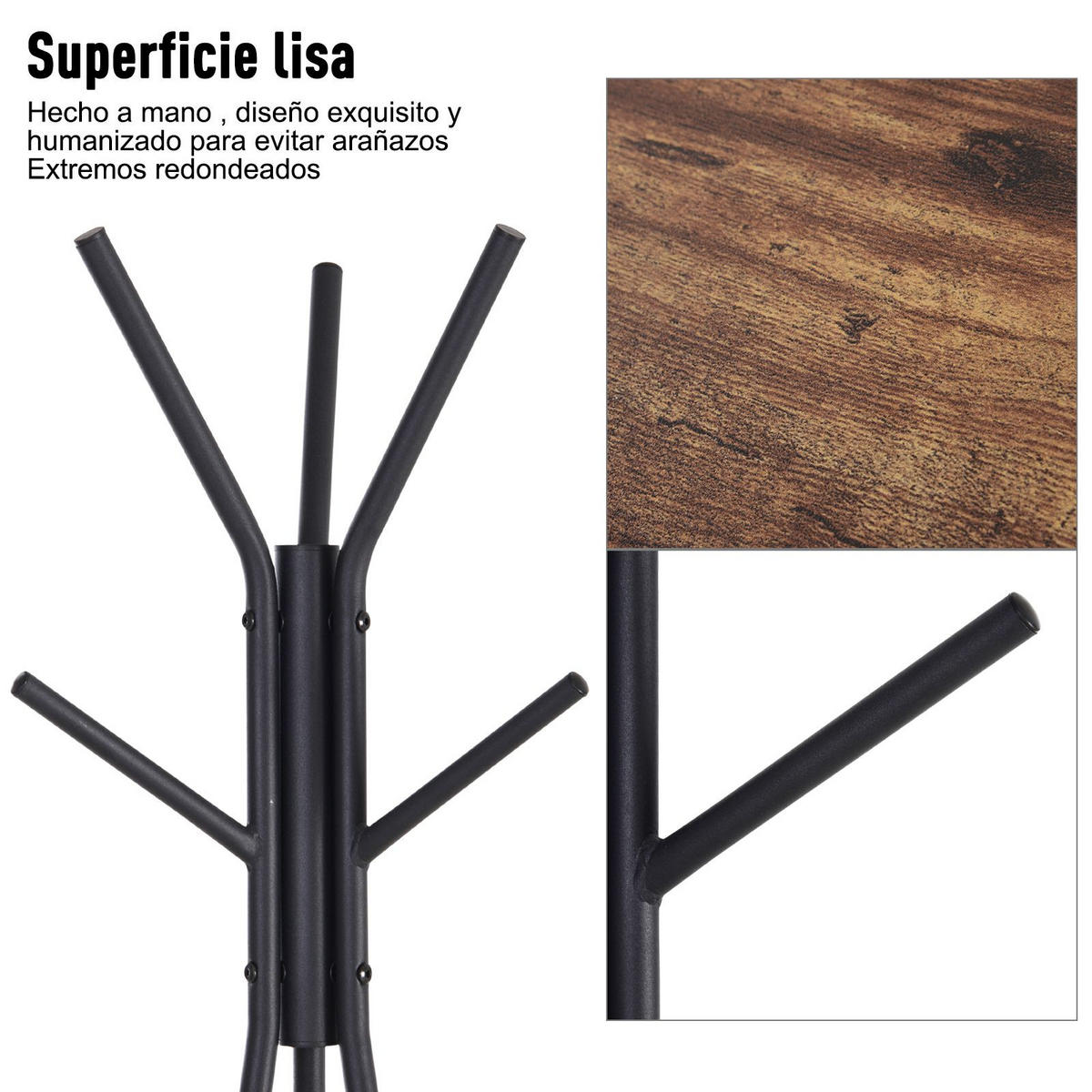 GARDEROBENSTÄNDER Schwarz 1 Stück - Schwarz, Metall (46/182/52cm) - GiPP