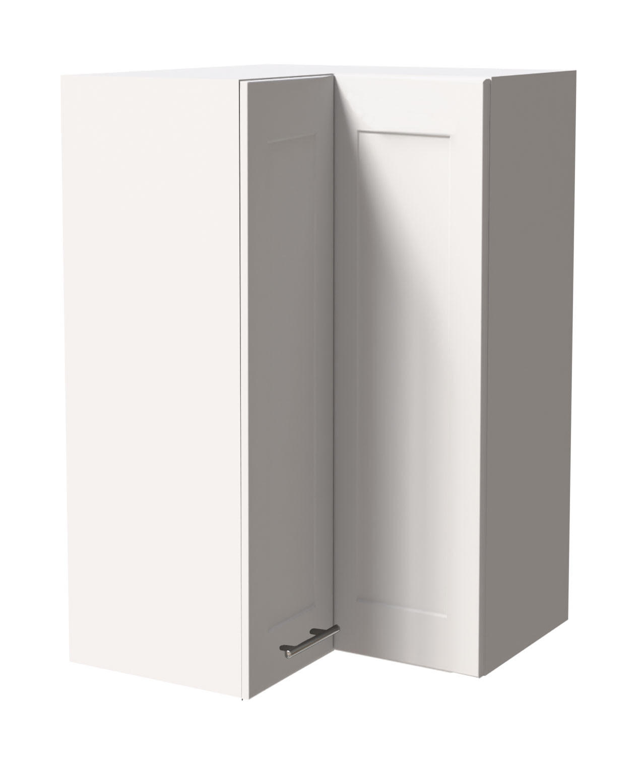 ECKHÄNGESCHRANK Oslo W14/60 Weiß / Weiß Matt 60 / 60 / 96cm - Weiß, Holz/Holzwerkstoff (60/96/60cm) - Feldmann-Wohnen